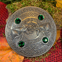 Load image into Gallery viewer, Large Celtic Fighting Stag Brooch - Handmade in Scotland
