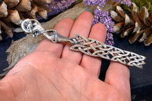 Load image into Gallery viewer, Celtic Wolf Kilt Pin - Handmade in Scotland
