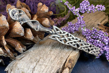 Load image into Gallery viewer, Celtic Wolf Kilt Pin - Handmade in Scotland
