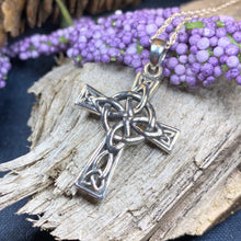 Load image into Gallery viewer, Four Corner Knot Celtic Cross Necklace
