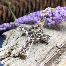 Load image into Gallery viewer, Four Corner Knot Celtic Cross Necklace
