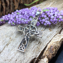 Load image into Gallery viewer, Four Corner Knot Celtic Cross Necklace
