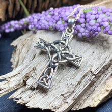 Load image into Gallery viewer, Four Corner Knot Celtic Cross Necklace
