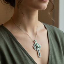 Load image into Gallery viewer, Classic Celtic Cross Necklace in Sterling Silver
