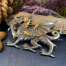 Load image into Gallery viewer, Gwynedd Welsh Dragon Brooch
