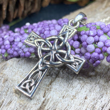 Load image into Gallery viewer, Four Corner Knot Celtic Cross Necklace
