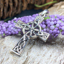 Load image into Gallery viewer, Four Corner Knot Celtic Cross Necklace
