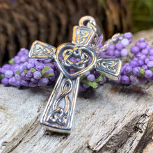 Load image into Gallery viewer, Noble Heart Celtic Cross Necklace
