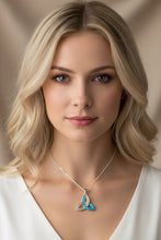 Load image into Gallery viewer, Fire Opal Celtic Knot Necklace
