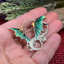 Load image into Gallery viewer, Meadowdancer Sterling Silver Dragon Brooch - Handmade in Scotland

