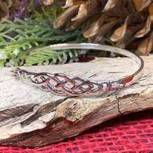 Load image into Gallery viewer, Thalia Celtic Knot Bangle Bracelet in Sterling Silver

