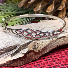 Load image into Gallery viewer, Thalia Celtic Knot Bangle Bracelet in Sterling Silver
