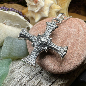 Saint Cuthbert Celtic Cross Necklace