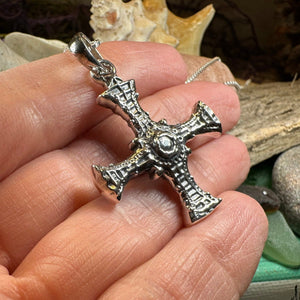 Saint Cuthbert Celtic Cross Necklace