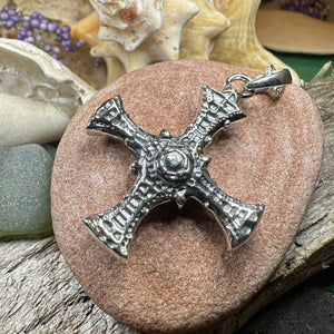 Saint Cuthbert Celtic Cross Necklace