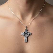 Load image into Gallery viewer, Grant Celtic Cross Necklace in Sterling Silver
