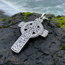 Load image into Gallery viewer, Grant Celtic Cross Necklace in Sterling Silver
