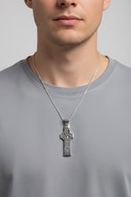 Load image into Gallery viewer, Irish Durrow Celtic Cross Necklace in Sterling Silver
