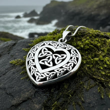 Load image into Gallery viewer, Celtic Loving Heart Necklace in Sterling Silver
