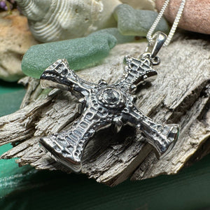 Saint Cuthbert Celtic Cross Necklace