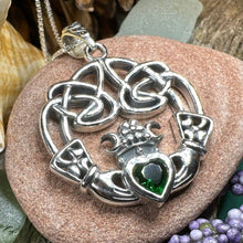 Load image into Gallery viewer, Irish Belle Claddagh Necklace in Sterling Silver
