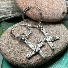 Load image into Gallery viewer, Saint Brigid&#39;s Cross Hoop Earrings
