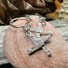 Load image into Gallery viewer, Saint Brigid&#39;s Cross Hoop Earrings
