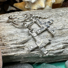 Load image into Gallery viewer, Saint Brigid&#39;s Cross Hoop Earrings

