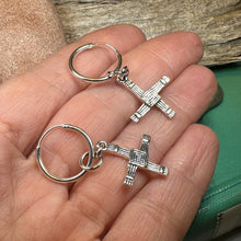 Load image into Gallery viewer, Saint Brigid&#39;s Cross Hoop Earrings
