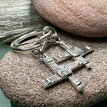 Load image into Gallery viewer, Saint Brigid&#39;s Cross Hoop Earrings
