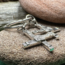 Load image into Gallery viewer, Saint Brigid&#39;s Cross Hoop Earrings
