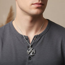 Load image into Gallery viewer, Dragonheart Celtic Cross Necklace in Sterling Silver
