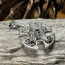 Load image into Gallery viewer, Dragonheart Celtic Cross Necklace in Sterling Silver
