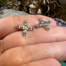 Load image into Gallery viewer, Springtide Saint Brigid&#39;s Cross Earrings
