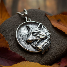 Load image into Gallery viewer, Walden Wolf Necklace in Sterling Silver
