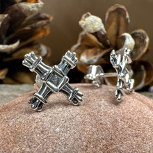 Load image into Gallery viewer, Springtide Saint Brigid&#39;s Cross Earrings
