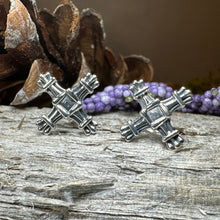 Load image into Gallery viewer, Springtide Saint Brigid&#39;s Cross Earrings
