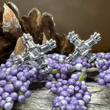 Load image into Gallery viewer, Springtide Saint Brigid&#39;s Cross Earrings
