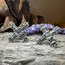 Load image into Gallery viewer, Springtide Saint Brigid&#39;s Cross Earrings
