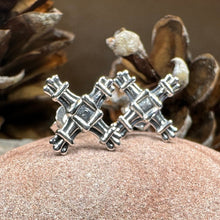 Load image into Gallery viewer, Springtide Saint Brigid&#39;s Cross Earrings
