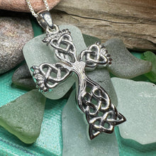 Load image into Gallery viewer, Eternal Tree Celtic Cross Necklace in Sterling Silver
