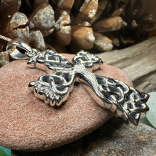 Load image into Gallery viewer, Eternal Tree Celtic Cross Necklace in Sterling Silver
