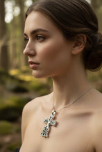 Load image into Gallery viewer, Eternal Tree Celtic Cross Necklace in Sterling Silver
