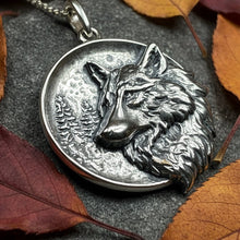 Load image into Gallery viewer, Walden Wolf Necklace in Sterling Silver
