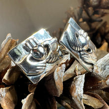Load image into Gallery viewer, Traditional Claddagh Cuff Links
