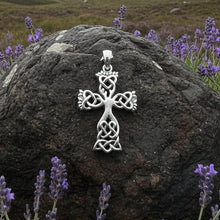 Load image into Gallery viewer, Eternal Tree Celtic Cross Necklace in Sterling Silver
