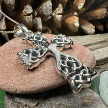 Load image into Gallery viewer, Eternal Tree Celtic Cross Necklace in Sterling Silver
