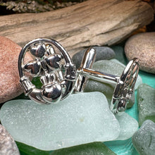 Load image into Gallery viewer, Fergal Irish Claddagh Sterling Silver Cuff Links for Men
