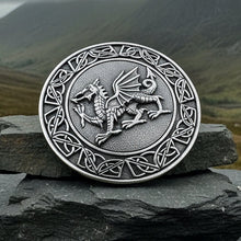 Load image into Gallery viewer, Large Welsh Dragon Brooch
