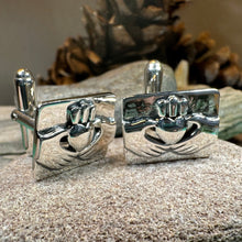 Load image into Gallery viewer, Traditional Claddagh Cuff Links
